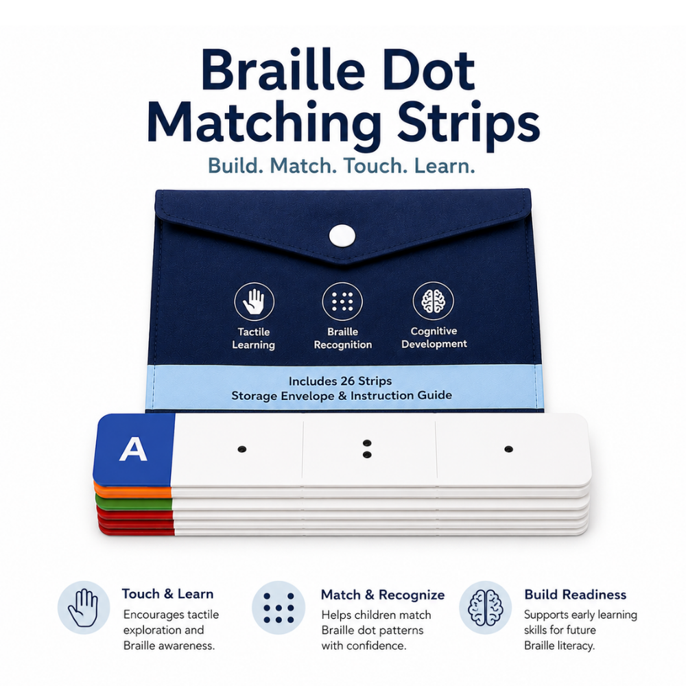 My SpeechCare Braille Word Builder Cards – Embossed Tactile Spelling & Vocabulary Learning Kit for Early Literacy