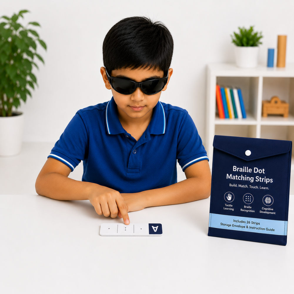 My SpeechCare Braille Word Builder Cards – Embossed Tactile Spelling & Vocabulary Learning Kit for Early Literacy