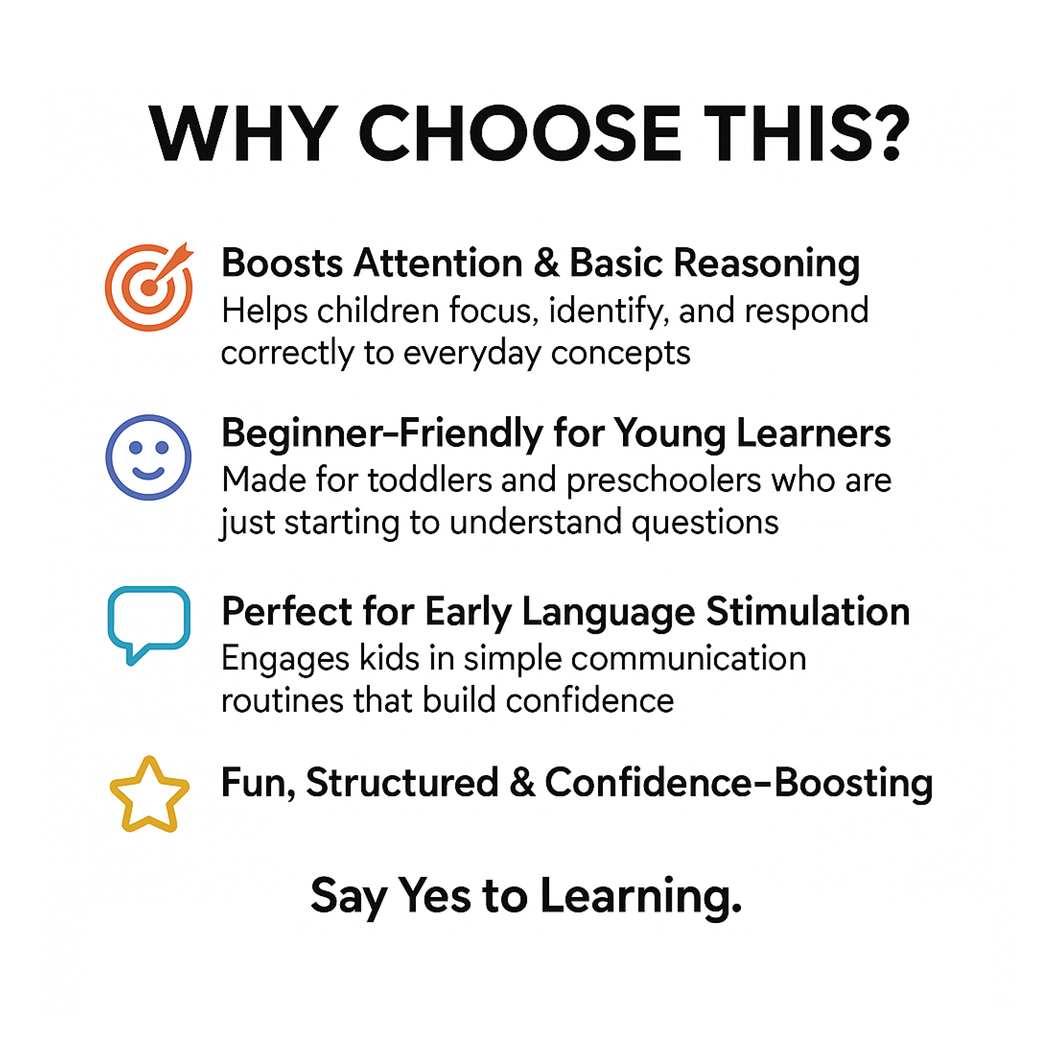 My SpeechCare Yes-No Questions Kit | 3-Level Comprehension & Reasoning Cards for Kids | Speech Therapy, Autism, Special Education & Language Development